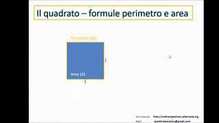 Quadrato: formule di area e perimetro