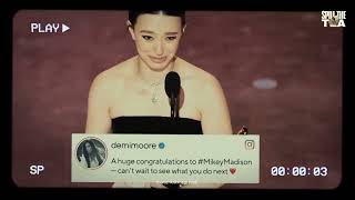 Demi Moore’s Priceless Reaction to Mikey Madison’s Best Actress Win!