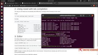 Ros Tutorial Ros Noetic Using Rosed To Edit Files In Ros
