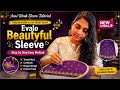 Thread work & cut bead vechi beautiful sleeve design 😍🪡 💜#aariwork #threadwork#simpleaariwork