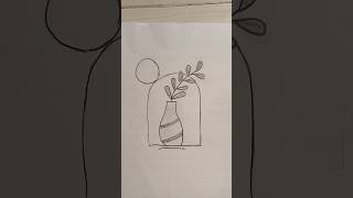 flower vase drawing l #ytshorts #artbyaksha #viral