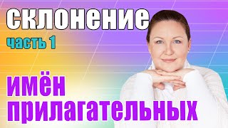 картинка: Определяем падежи имен прилагательных. Склонение имен прилагательных.