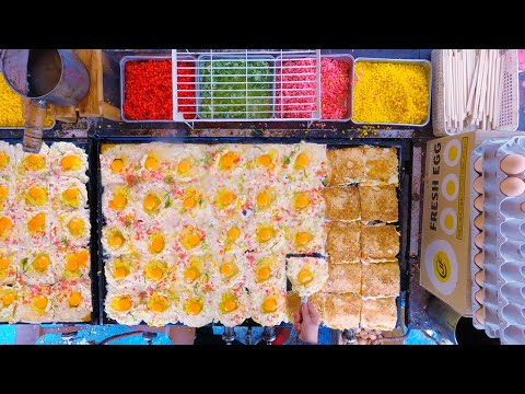【厨房の定点カメラ】100円お好み焼き屋台 - Old style Okonomiyaki Stall - Japanese Street food - Inside Kitchen - $1 大阪