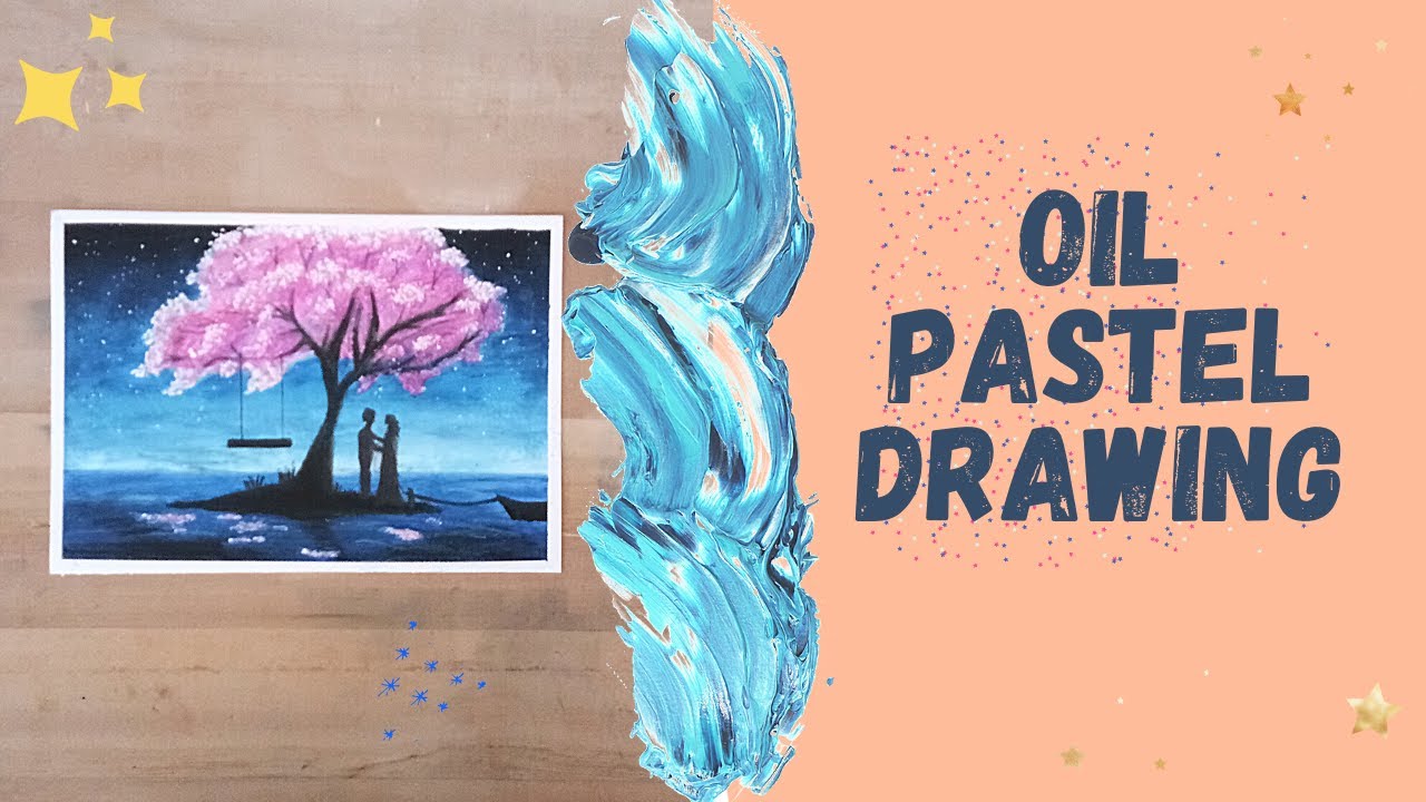 Easy Oil Pastel Drawing Tutorial / Cherry Blossom Tree/Day56 ...