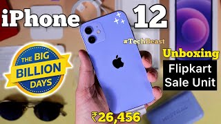 iPhone 12 Sale Unit Unboxing Flipkart Big Billion Days Sale 2023 | Scam? ₹26,456 *Hindi*