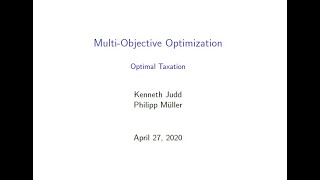 Multiobjective Optimization (Ken Judd Numerical Methods in Economics Lecture 24)