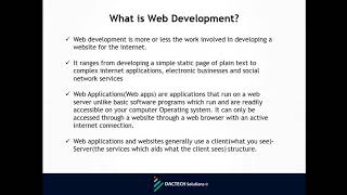 Web Development masterclass