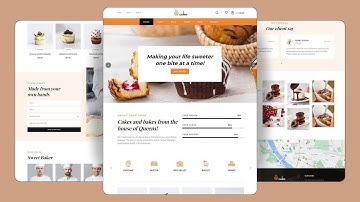 Responsive Cake Shop Website: HTML, CSS & JS || Free Source Code
