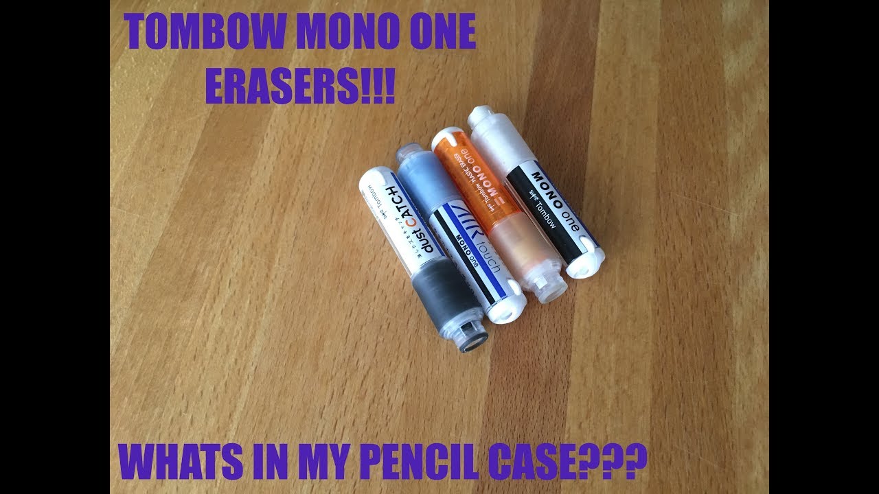 TOMBOW MONO ONE ERASERS REVIEW What's in my Pencil Case!!! YouTube
