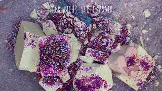 ASMR ✨ SOFT CHALKNESS GYM CHALK ✨ BLUE/PINK DYED CHALK ✨ @APowderyMess GLITTER ✨ ODDLY SATISFYING screenshot 4