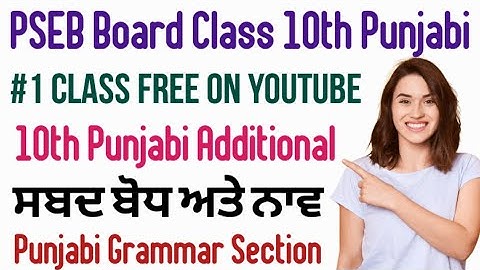#1 PSEB Board 10th Punjabi Additional Punjabi Grammar Paper-A #pseb #10th #punjabi #additional