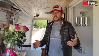 Empty cargo van to Luxury Home on Wheels with Bedroom, Kitchen, Shower & Office - First Van Tour!