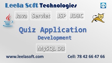 Java Quiz Application by using Java Servlets, JSP, JDBC || Java by Madhu || Leela Soft Technologies