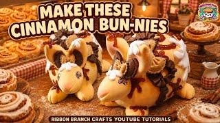 air dry foam clay cinnamon bun-nies  craft tutorial 