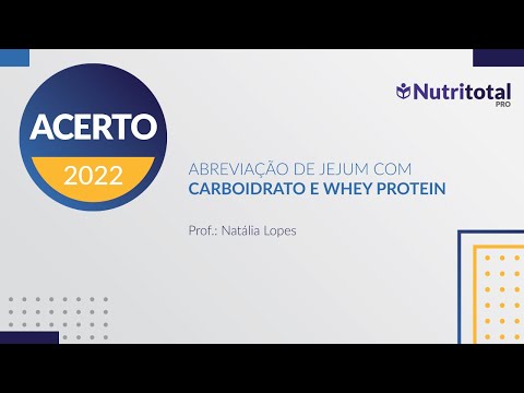 Abreviação de jejum com carboidrato e whey protein