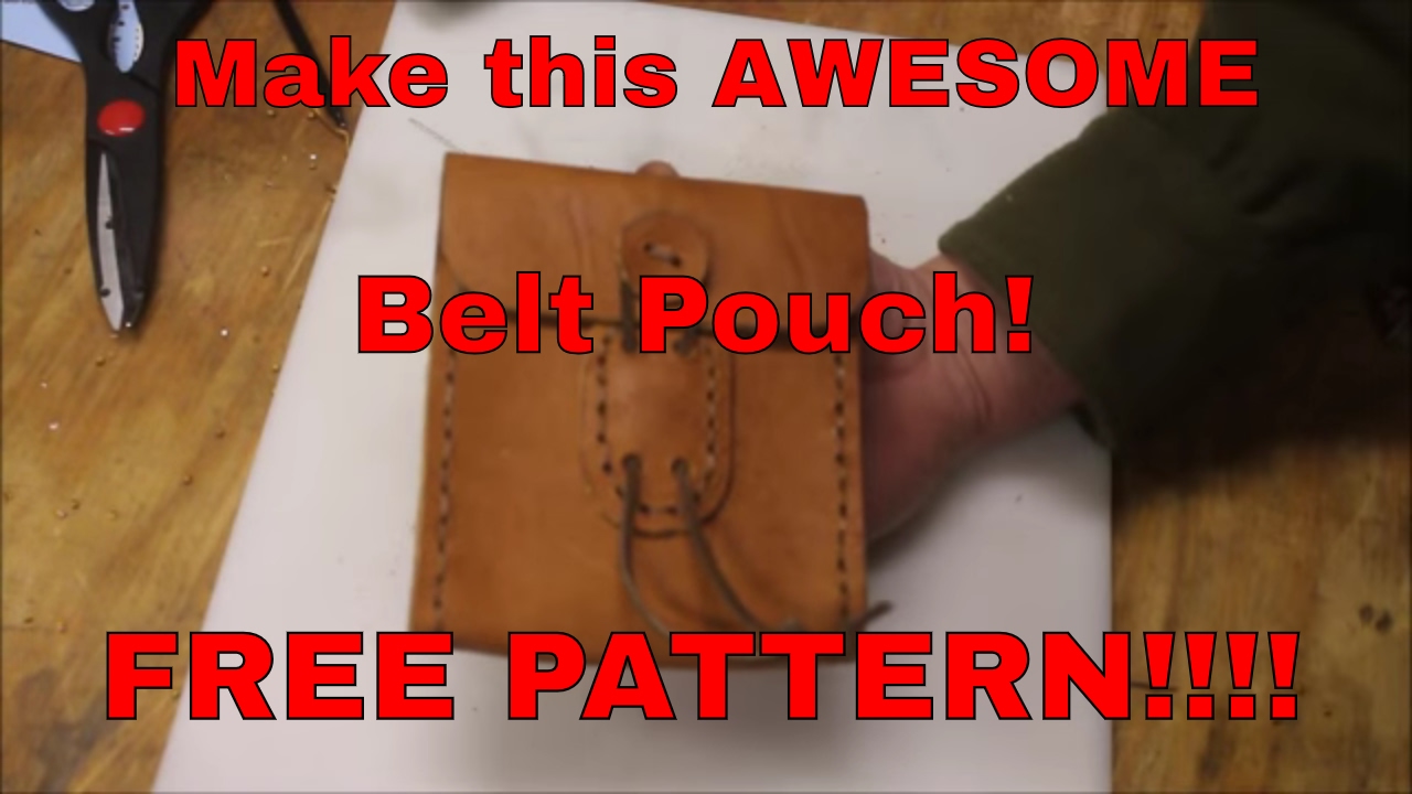 DIY Simple Leather Belt Pouch with FREE Pattern - YouTube