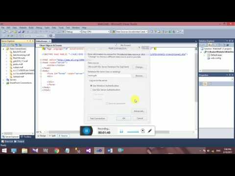 database connectivity in local server in C# | local database with web config file using c#