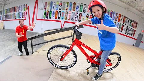 Father & Son NEW BICYCLE TIME! / (At The Skatepark!)