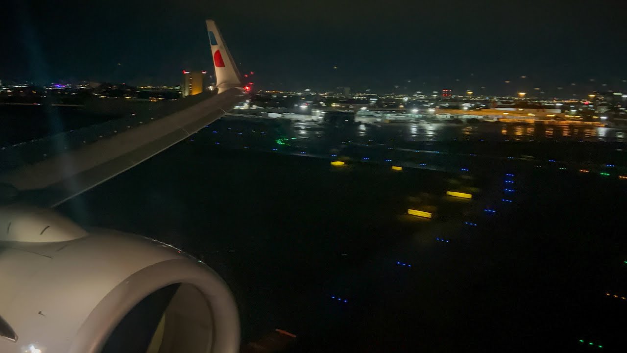 Firm Post-Storm Landing in Dallas/ Ft. Worth from Pensacola | American Airlines Boeing 737-823