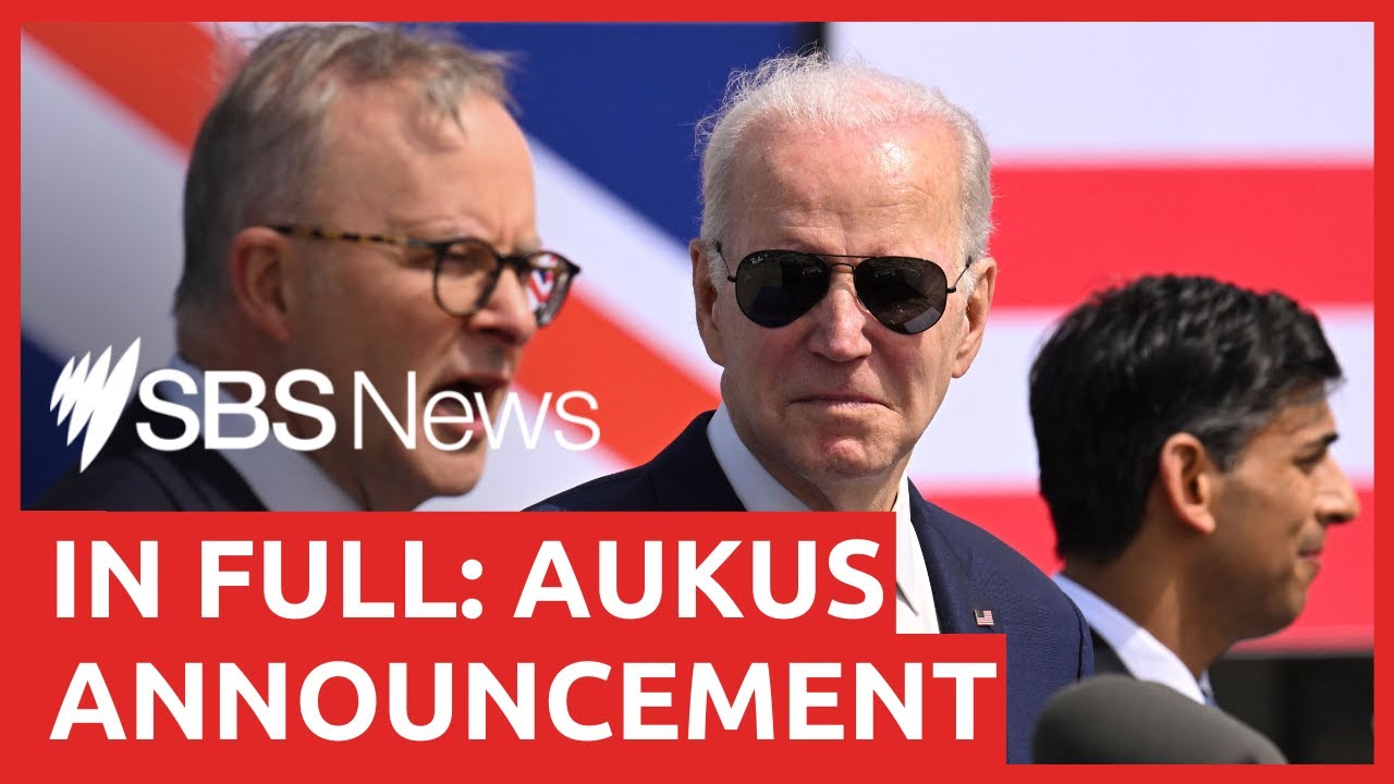 Major AUKUS nuclear submarine deal announced | SBS News - YouTube