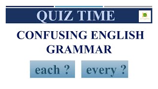 English Grammar Quiz. Difference between each & every ?