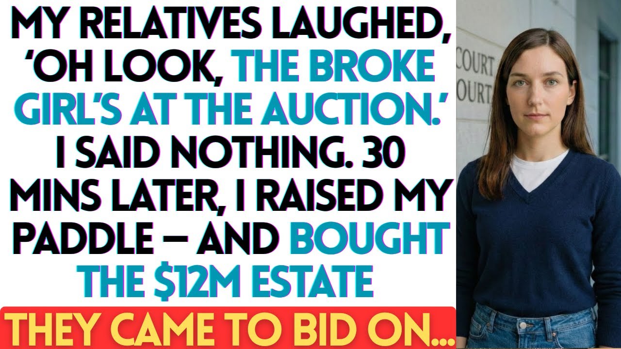 My Relatives Laughed at Me at the Auction, Then I Bought the Mansion They Came to Win......