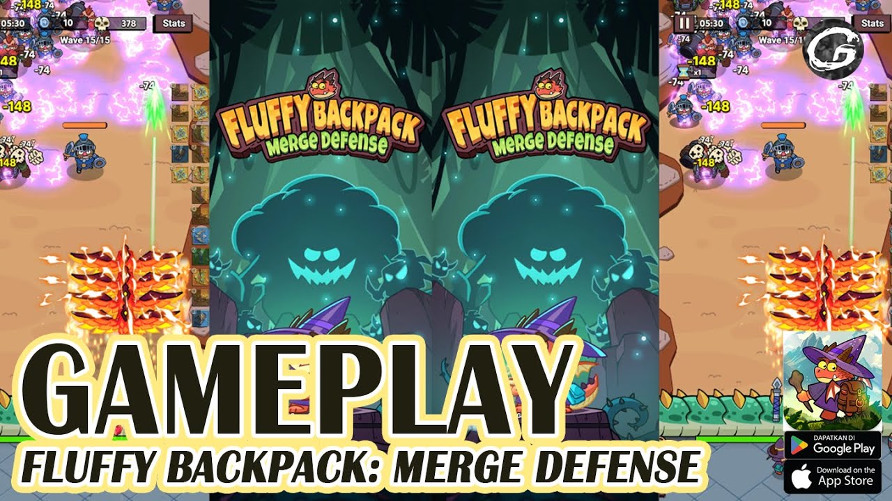 Fluffy Backpack: Merge Defense Gameplay - Mobile Game (Android)