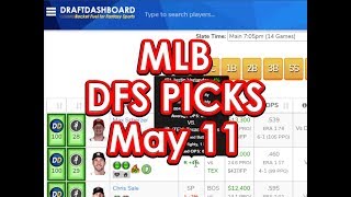 Mlb draftkings picks today + fanduel tonight 5/11/18