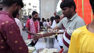 Ganapati Bappa Moriya Annadhanam Bhoiguda अननधनम Street Food India Chethan Foodies