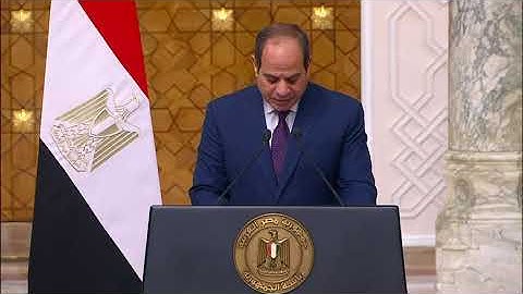 الرئيس السيسي يعقد مؤتمرا صحفياً مع رئيس موريتانيا محمد ولد الشيخ الغزواني