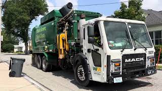 Slow Mack LR Crushing A Recycle Route.