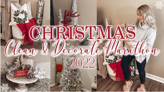 🔔🎄🎅🏻2022 CHRISTMAS CLEAN & DECORATE WITH ME MARATHON | DECORATE FOR CHRISTMAS MARATHON | CHRISTMAS