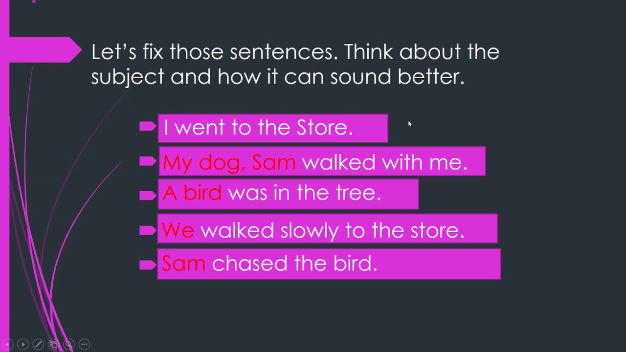 Difference Ways To Start A Sentence Writing Lesson 3 YouTube