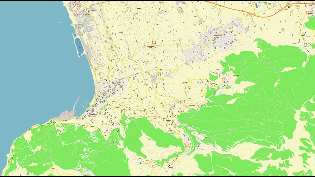 Naples Napoli Italy map vector gvl17b ai 10 ai pdf