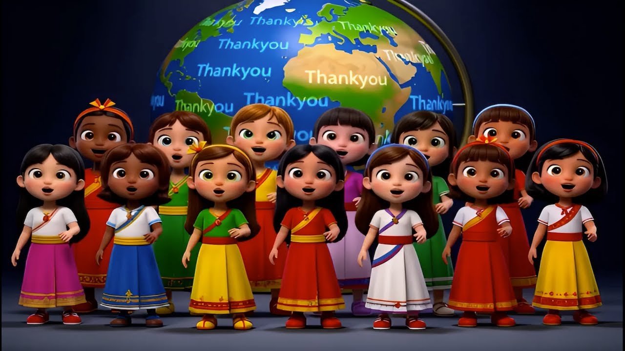 Say Thankyou in  languages around the world | Kids entertainment and learning