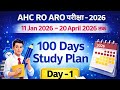 AHC RO ARO 2026 | 100 Days Study Plan | Day 1 | Complete Preparation Strategy