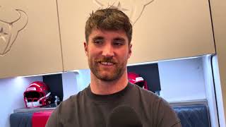 Texans TE Dalton Schultz postgame after 27-21 loss to Giants in OT