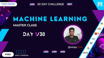 Day 1/30 Machine Learning Master Class - Sanjay - Pantech.ai | Pantech Solutions | Warriorsway