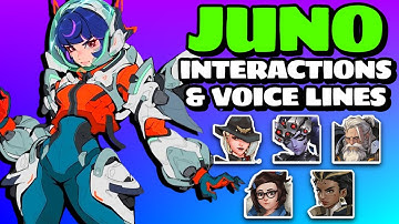 NEW HERO JUNO! Hero Interactions & Voice Lines (Overwatch 2 Season 12 New Horizons)