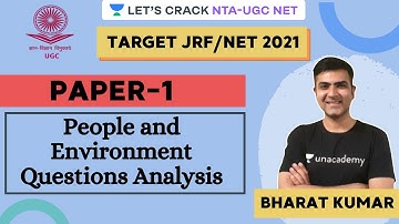 People and Environment Questions Analysis | Target NTA-UGC NET Paper-1 for 2020/2021 | Kumar Bharat