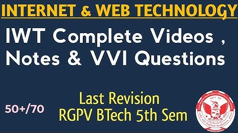 Internet & Web Development RGPV BTech 5th Semester | Internet Web Technology Notes Details 2025 RGPV
