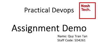 [NashTech] Practical DevOps - Assignment Demo