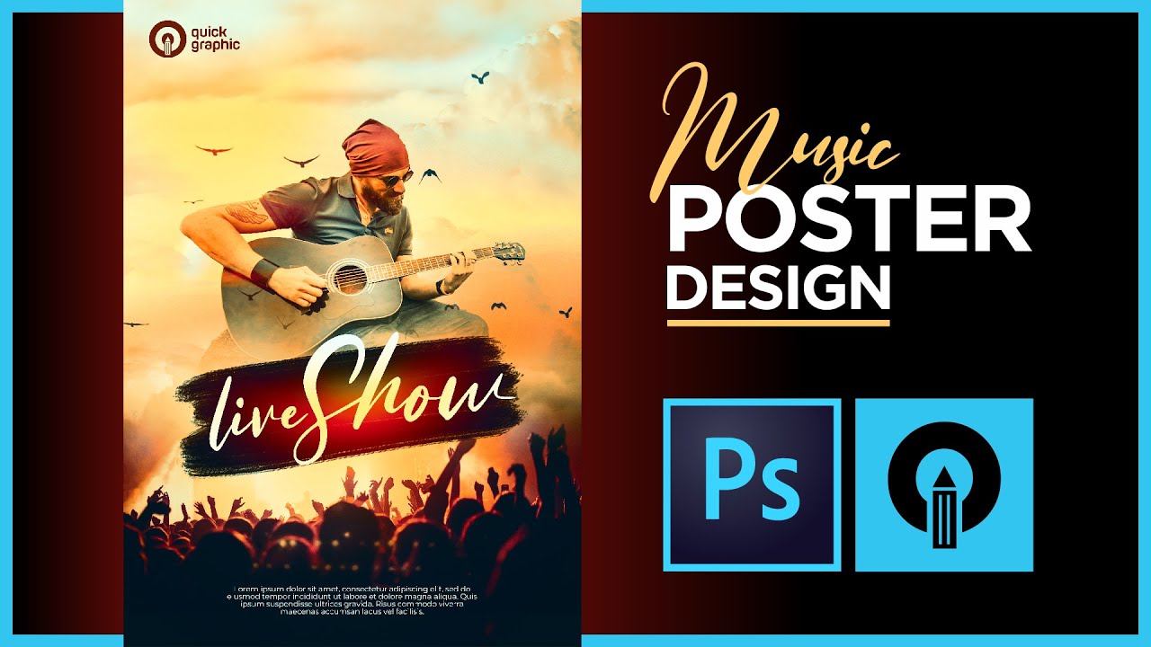 Music Poster | Poster Design in Photoshop | Photoshop Tutorial | Hindi Photoshop Tutorial | ps