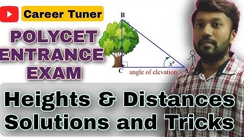 POLYCET Entrance Exam 2021|Applications of Trigonometry | Solutions and Tricks | Crack POLYCET