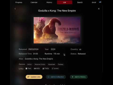 Side Trakt (companion app for Trakt.tv) video preview 2