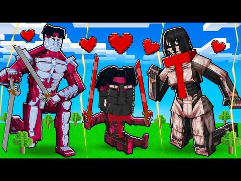 THE SON of TITAN MIKASA and TITAN LEVI in ATTACK ON TITAN MINECRAFT