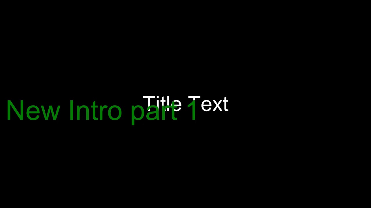 Part One Intro Song New Intro part 1 - YouTube