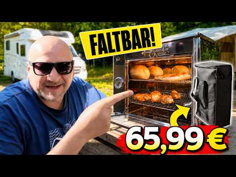 Redcamp Camping-Backofen aus Edelstahl im Test: Pizza ohne Strom, kleines Packmaß
