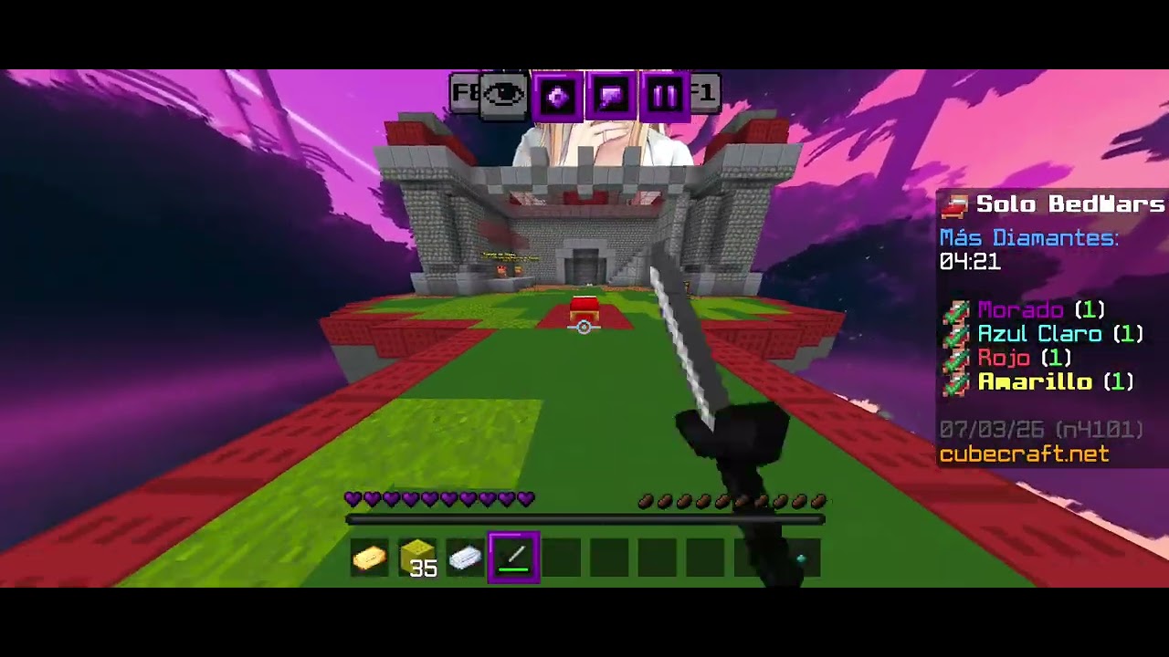 Minecraft CubeCraft BedWars gameplay