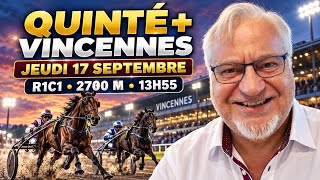 Quinté race on Thursday, September 17th at Paris Vincennes, Prix de Mehun sur Yevre, trotting rac...